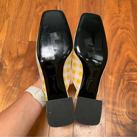 Suzanna Rae Vichy Mule Yellow Gingham Vamp Shoes 42 12 - Picture 12 of 12